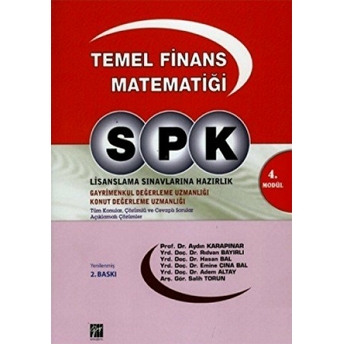 Spk Temel Finans Matematiği - 4. Modül Adem Altay