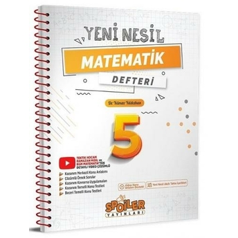 Spoiler Yayınları 5. Sınıf Matematik Yeni Nesil Defteri Komisyon