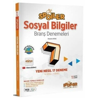 Spoiler Yayınları 7. Sınıf Spoiler Sosyal Bilgiler Branş Denemeleri Komisyon