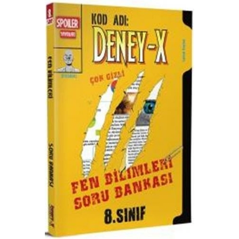 Spoiler Yayınları 8. Sınıf Deney X Fen Bilimleri Soru Bankası