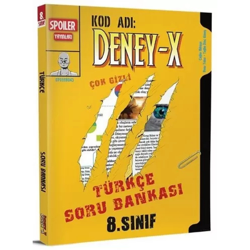 Spoiler Yayınları 8. Sınıf Deney X Turkce Soru Bankası