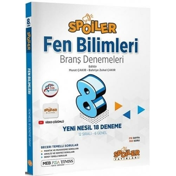 Spoiler Yayınları 8. Sınıf Fen Bilimleri Branş Denemeleri Komisyon