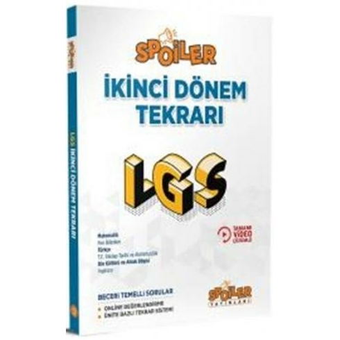 Spoiler Yayınları 8. Sınıf Lgs 2. Dönem Tekrarı