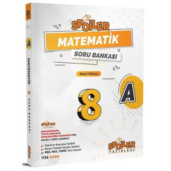 Spoiler Yayınları 8. Sınıf Matematik Spoiler A Kitap Soru Bankası Komisyon