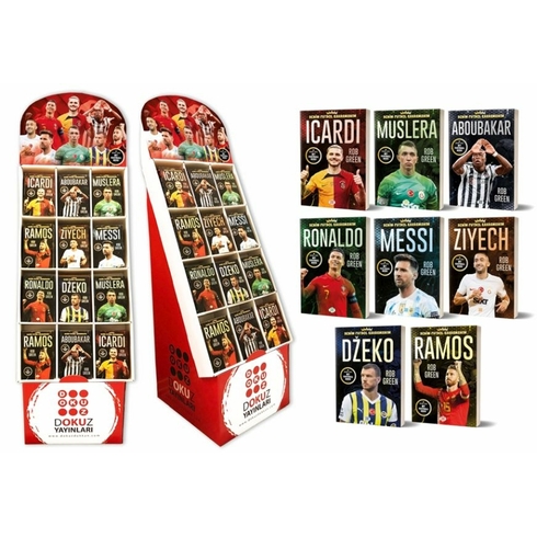 Stantlı Benim Futbol Kahramanım Serisi Set 1 (8 Çeşit 300 Adet Kitap) Rob Green