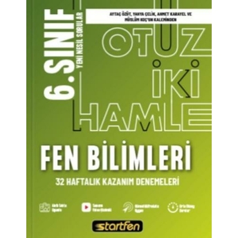 Startfen Yayınları 6. Sınıf Fen Bilimleri 32 Haftalık Kazanım Denemeleri Komisyon