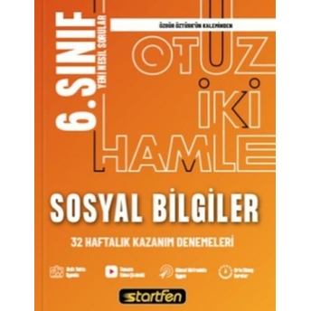 Startfen Yayınları 6. Sınıf Sosyal Bilgiler 32 Haftalık Kazanım Denemeleri Komisyon