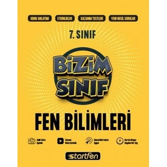 Startfen Yayınları 7. Sınıf Fen Bilimleri Etkinlikli Soru Bankası Komisyon