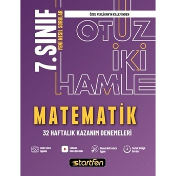 Startfen Yayınları 7. Sınıf Matematik 32 Haftalık Kazanım Denemeleri Komisyon