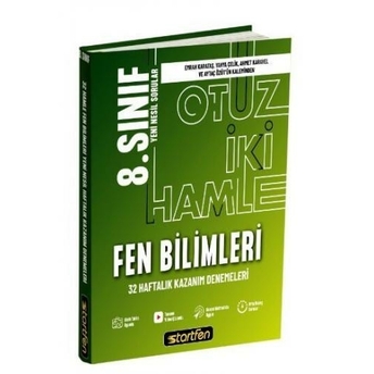 Startfen Yayınları 8. Sınıf Fen Bilimleri 32 Haftalık Kazanım Deneme Komisyon