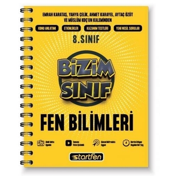 Startfen Yayınları 8. Sınıf Fen Bilimleri Bizim Sınıf Defter Komisyon