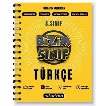 Startfen Yayınları 8. Sınıf Türkçe Bizim Sınıf Defter Komisyon