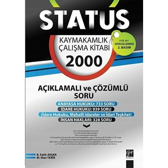 Status Kaymakamlık Çalışma Kitabı B. Fatih Avşar