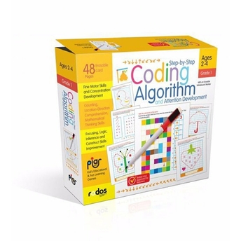 Step-By-Step Coding, Algorihtm And Attention Development-1 / Grade-Level 1 / Ages 2-4