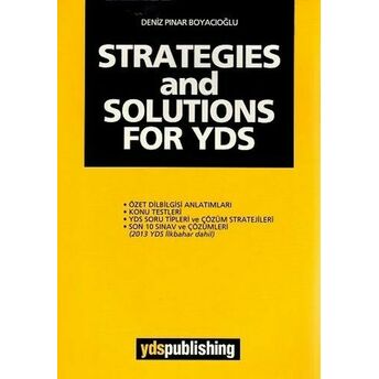 Strategies And Solutions For Yds Deniz Pınar