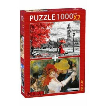 Street Of London Dance At Bougival / 2X1000 Parça Puzzle (40146) Şükrü Çağlayan