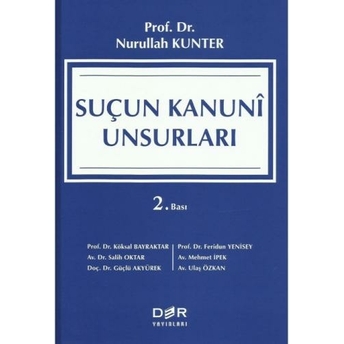 Suçun Kanuni Unsurları Nurullah Kunter