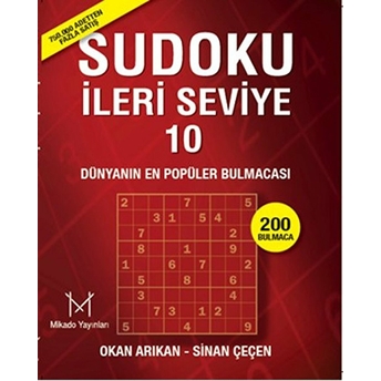 Sudoku Ileri Seviye 10 Profesyoneller Için Sinan Çeçen