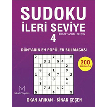 Sudoku Ileri Seviye-4 Profesyoneller Için Sinan Çeçen