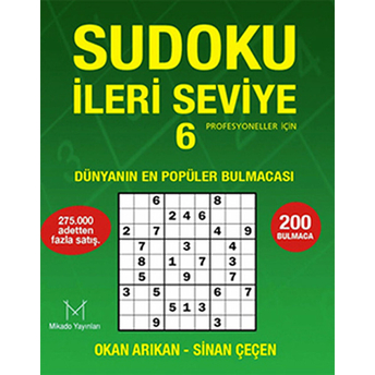 Sudoku Ileri Seviye 6 Profesyoneller Için Sinan Çeçen