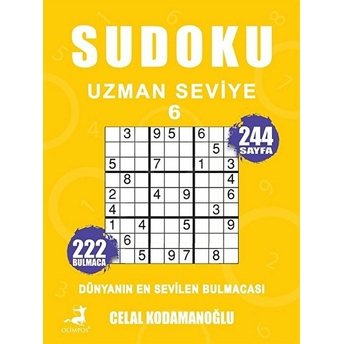 Sudoku Uzman Seviye 6 Celal Kodamanoğlu