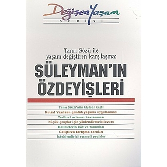 Süleyman’ın Özdeyişleri Tanrı Sözü Ile Yaşam Değiştiren Karşılaşma