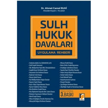 Sulh Hukuk Davaları Uygulama Rehberi Ahmet Cemal Ruhi