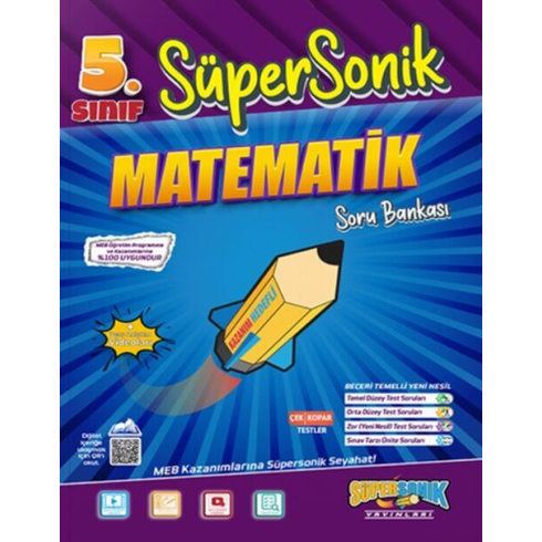 Süpersonik Yayınları 5. Sınıf Matematik Süpersonik Soru Bankası Komisyon