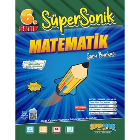 Süpersonik Yayınları 6. Sınıf Matematik Süpersonik Soru Bankası Komisyon