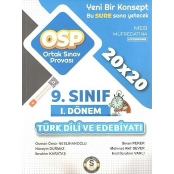 Süre Yayınları 9. Sınıf Türk Dili Ve Edebiyatı 1. Dönem Osp Ortak Sınav Provası Komisyon