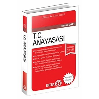 T.c. Anayasası (Kasım 2021) Celal Ülgen