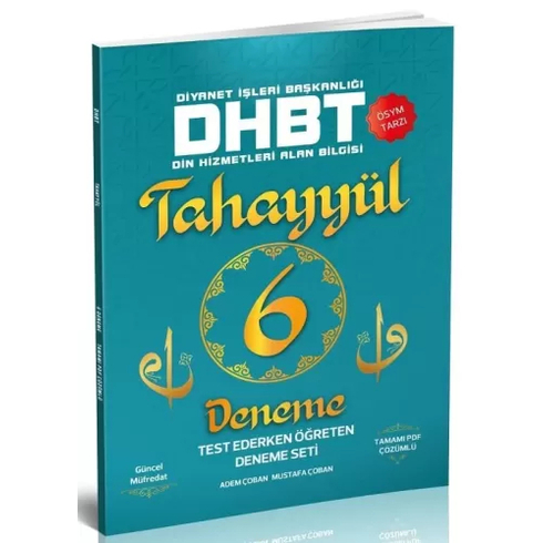 Tahayyül Yayınları Dhbt 6 Deneme Çözümlü Mustafa Çoban