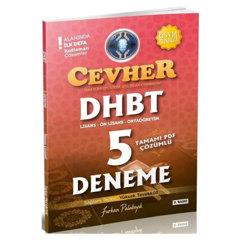 Tahayyül Yayınları Dhbt Cevher 5 Deneme Pdf Çözümlü Furkan Palabıyık