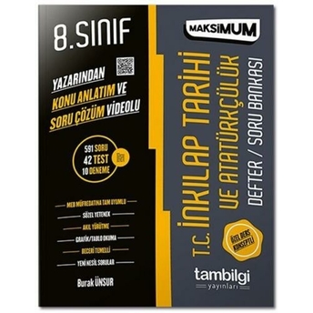 Tambilgi Yayınları 8.Sınıf T.c. Inkılap Tarihi Ve Atatürkçülük Defter Soru Bankası Komisyon