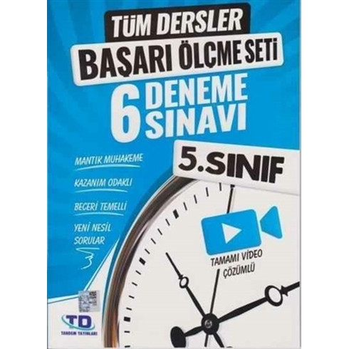 Tandem Tüm Dersler Başarı Ölçme Seti 5. Sınıf 6 Deneme Sınavı (Iadesiz)