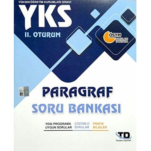 Tandem Yks Paragraf Soru Bankası 2.Oturum