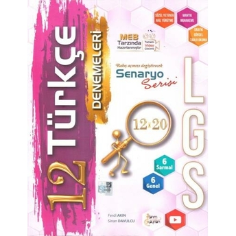 Tanım Yayınları 8. Sınıf Lgs Türkçe 12 X 20 Deneme Komisyon