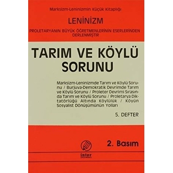 Tarım Ve Köylü Sorunu