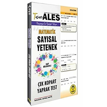 Tasarı 2020 Ales Sayısal Yetenek Matematik Çek Kopart Yaprak Test Özgen Bulut