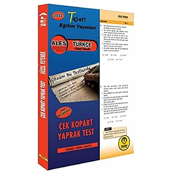 Tasarı Ales Sözel Yetenek Türkçe Yaprak Test Özğen Bulut