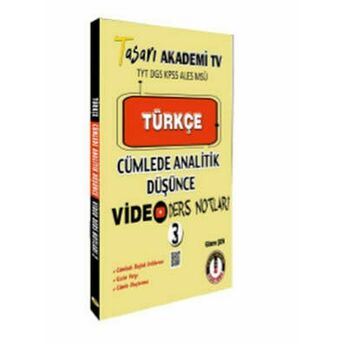 Tasarı Türkçe Cümlede Analitik Video Ders Notları 3 Gizem Şen