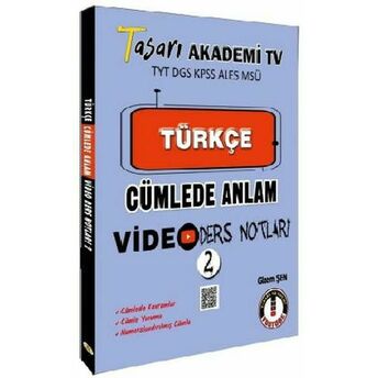 Tasarı Tyt Dgs Kpss Aless Msü Türkçe Cümlede Anlam Video Ders Notları Gizem Şen