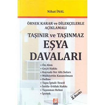 Taşınır Ve Taşınmaz Eşya Davaları Nihat Inal