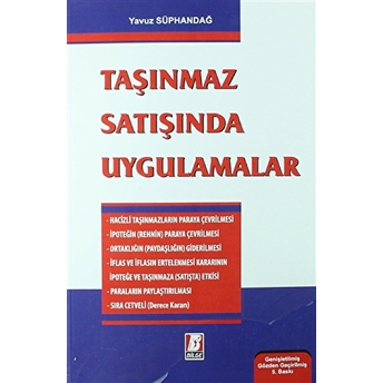 Taşınmaz Satışında Uygulamalar Yavuz Süphandağ