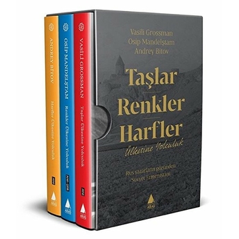 Taşlar Renkler Harfler (3 Takım Takım) Özel Kutulu Set Vasili Grossman, Osip Mandelştam, Andrey Bitov