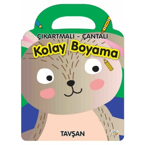 Tavşan - Çıkartmalı-Çantalı Kolay Boyama Kolektif