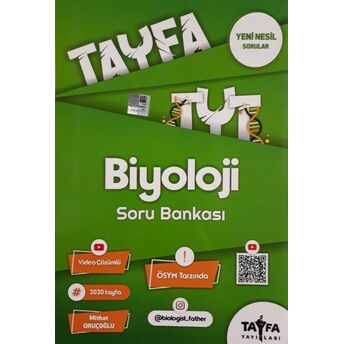 Tayfa Tyt Biyoloji Soru Bankası (Yeni) Mithat Oruçoğlu