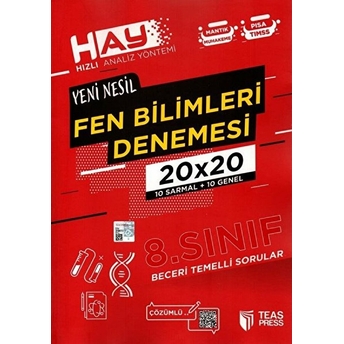 Teas Press Yayınları 8. Sınıf Yeni Nesil Fen Bilimleri Denemesi 20 Adet