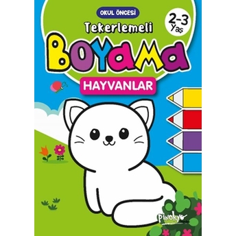 Tekerlemeli Boyama Hayvanlar 2-3 Yaş