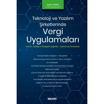 Teknoloji Ve Yazılım Şirketlerinde Vergi Uygulamaları Aydın Yılmaz